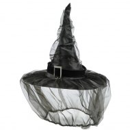 Chapeau sorcière avec voile