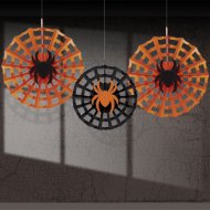 3 Eventails D�co Halloween Araign�e