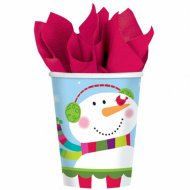 8 Gobelets Joyeux Bonhomme de Neige