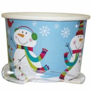 12 Pots � Glace Joyeux Bonhomme de Neige