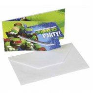 6 Invitations Tortue Ninja