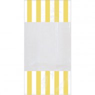 10 Sacs � Bonbons ray�s Blanc/Jaune