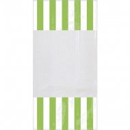 10 Sacs � Bonbons ray�s Blanc/Vert