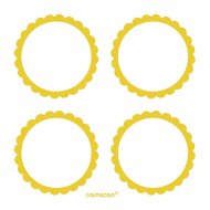 5 Planches d'�tiquettes Jaune