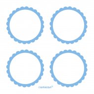 5 Planches d'�tiquettes Bleu