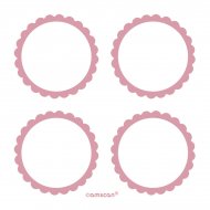5 Planches d'�tiquettes Rose pastel