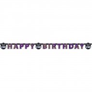 Guirlande lettres Happy Birthday Police