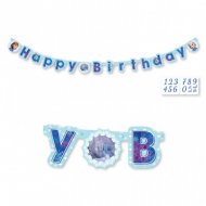 Guirlande lettres Happy Birthday Reine des Neiges personnalisable