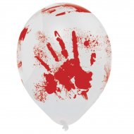 6 Ballons Mains en Sang