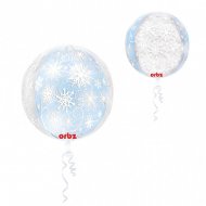 Ballon Orbz H�lium Flocons de Neige