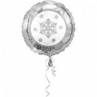 Ballon H�lium Flocons Argent