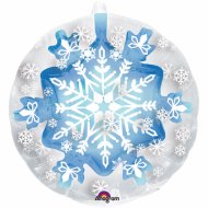 Double Ballon H�lium Flocon de Neige (60 cm)