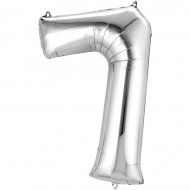 Ballon G�ant Chiffre 7 Argent (88 cm)