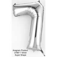 Ballon Chiffre 7 Argent (35 cm)