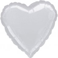 Ballon Coeur Argent M�tal (43 cm)