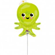 Ballon sur Tige Silhouette Pieuvre