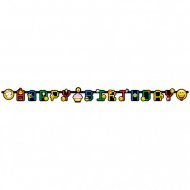 Guirlande Happy Birthday Emoji Black (1,93 m)