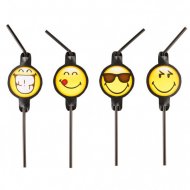 8 Pailles Emoji Black