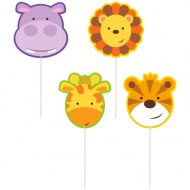 4 Petites Bougies Jungle (7 cm)