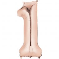 Ballon G�ant Chiffre 1 Rose Gold (86 cm)