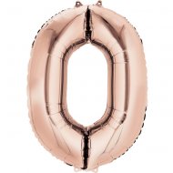 Ballon G�ant Chiffre 0 Rose Gold (88 cm)