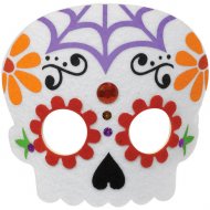 Demi Masque Squelette Calavera - Feutrine