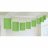 Guirlande 8 Lanternes Papier Vert (3,65 m)