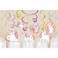 12 Guirlandes Spirales Licorne Magique