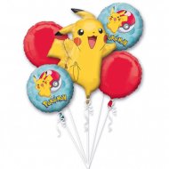 Bouquet de 5 Ballons Pok�mon (44 cm et 78 cm)