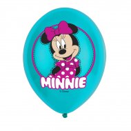 6 Ballons Minnie Turquoise