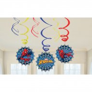 6 Guirlandes Spirales Spiderman