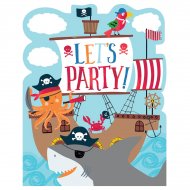 8 Invitations Pirate Birthday