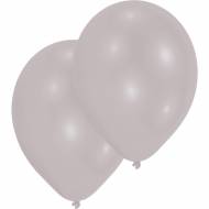 10 Ballons Argent M�talique