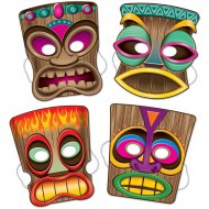 4 Masques Totem Beach Party