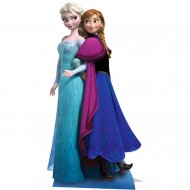 Silhouette G�ante Carton Reine des Neiges Elsa et Anna (162 cm)