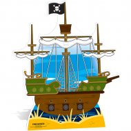 Silhouette G�ante en carton Bateau pirate (120 cm)