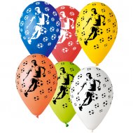 10 Ballons Foot Multicolore
