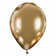 4 Ballons M�tal Or Brillant