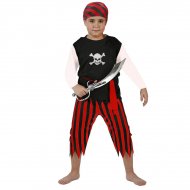 D�guisement de Corsaire Noir et Rouge