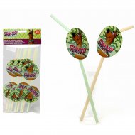 8 Pailles avec logo Scooby Doo