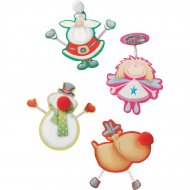 2 Etiquettes Cadeaux No�l Relief (9 cm)