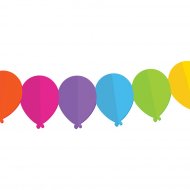 Guirlande Ballons Rainbow (3,60 m) - Papier