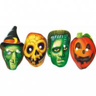 4 Masques Halloween - Carton