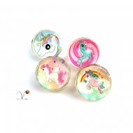 1 Mini Balle Rebondissante Licorne (2,5 cm)