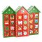 Calendrier de l'Avent 3 Maisons Rouge (24 cm) - Bois images:#0