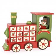 Calendrier de l'Avent Locomotive 2 c�t�s (29 cm) - Bois