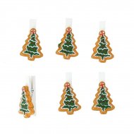 6 Pinces Sapin de No�l (3,5 cm) - R�sine