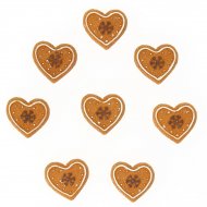 8 Minis Coeurs Autocollants (3 cm) - R�sine