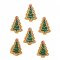 6 Mini Biscuits Sapins Autocollants (3,5 cm) - R�sine images:#0