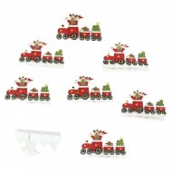 8 Pinces Train de No�l (4,5 cm) - R�sine